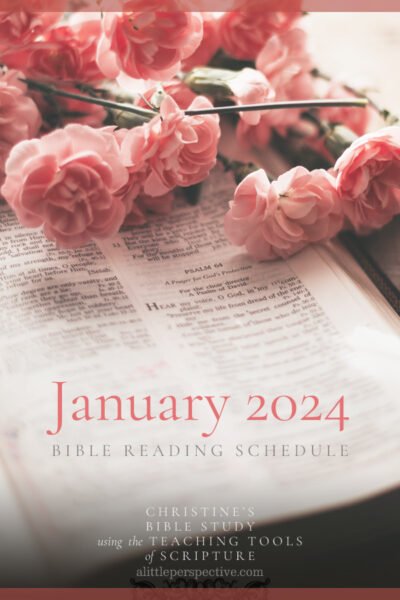 January 2024 Bible Reading Schedule | Christine's Bible Study @ alittleperspective.com