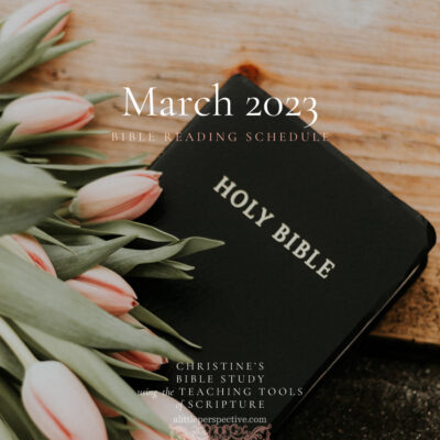 March 2023 Bible Reading Schedule
