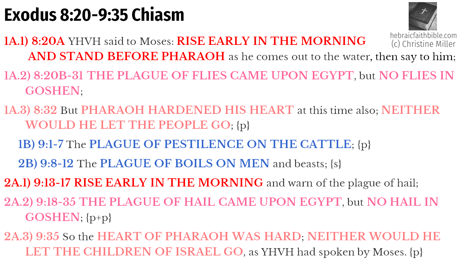 Exo 8:20-9:35 Chiasm | hebraicfaithbible.com