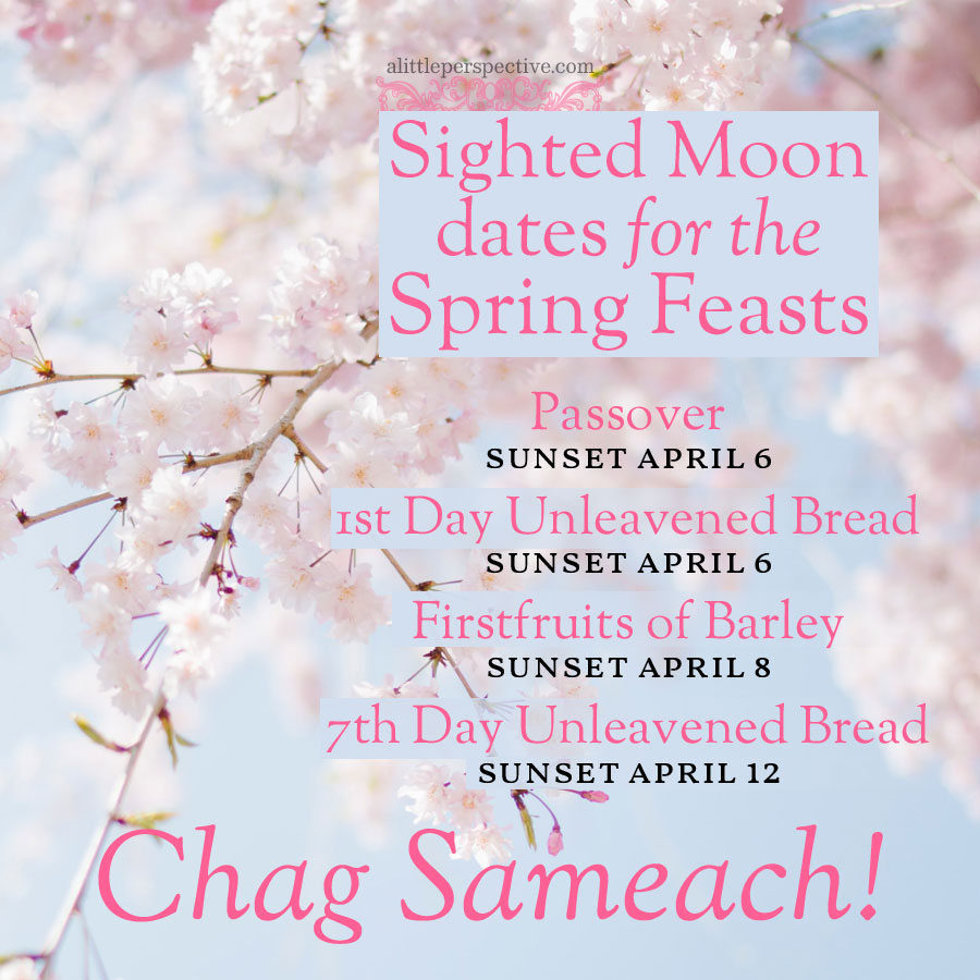 Sighted Moon Dates for the Spring Feasts | alittleperspective.com