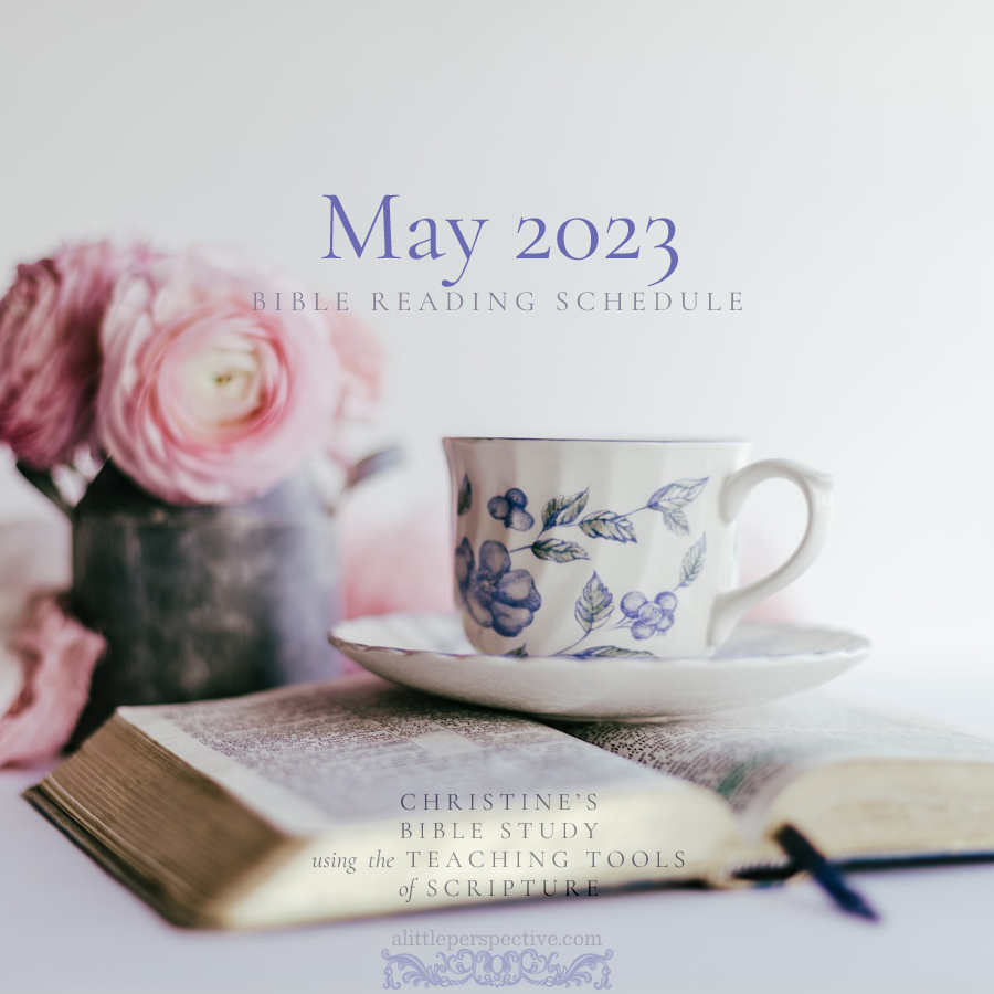 May 2023 Bible Reading Schedule | Christine's Bible Study @ alittleperspective.com