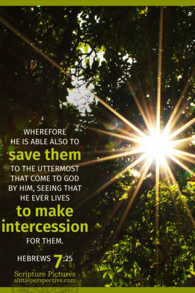 Heb 7:25 | Scripture Pictures @ alittleperspective.com