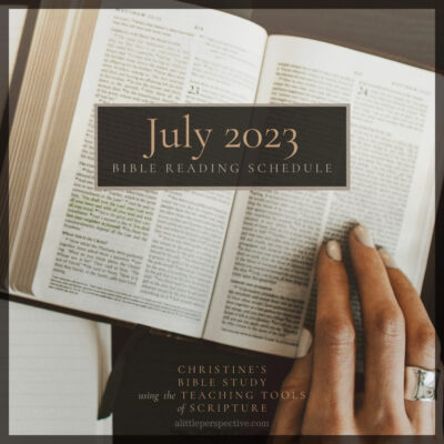 July 2023 Bible Reading Schedule