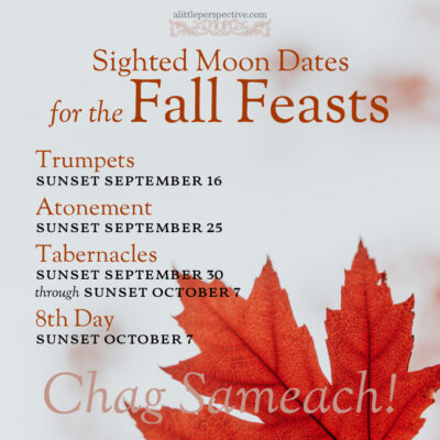 Sighted Moon Dates for the Fall Feasts