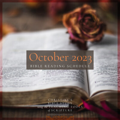 October 2023 Bible Reading Schedule