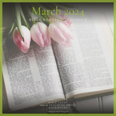 March 2024 Bible Reading Schedule