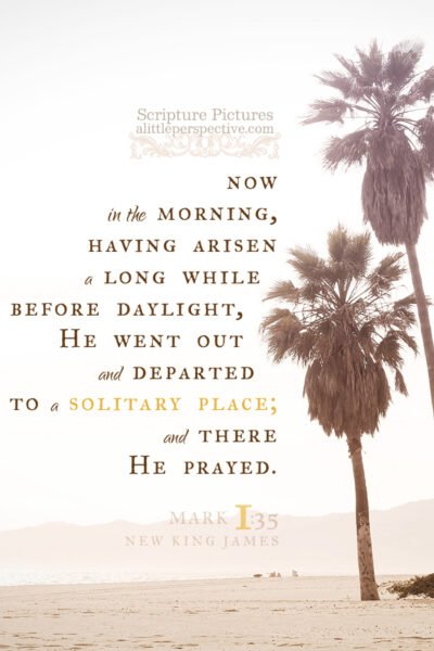 Mar 1:35 | Scripture Pictures @ alittleperspective.com