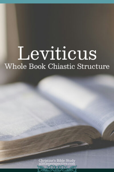 Leviticus Whole Book Chiastic Structure | Christine's Bible Study @ alittleperspective,com