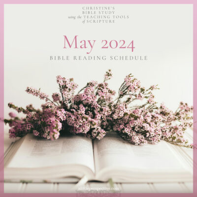 May 2024 Bible Reading Schedule