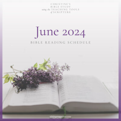 June 2024 Bible Reading Schedule