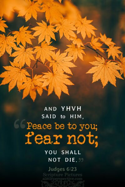 Jud 6:23 | Scripture Pictures @ alittleperspective.com
