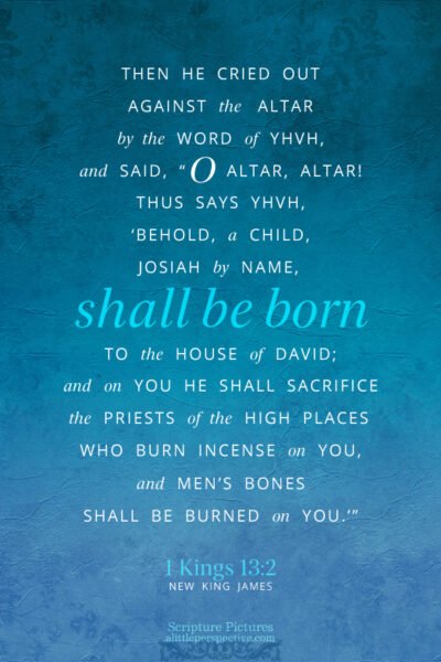 1 Kin 13:2 | Scripture Pictures @ alittleperspective.com