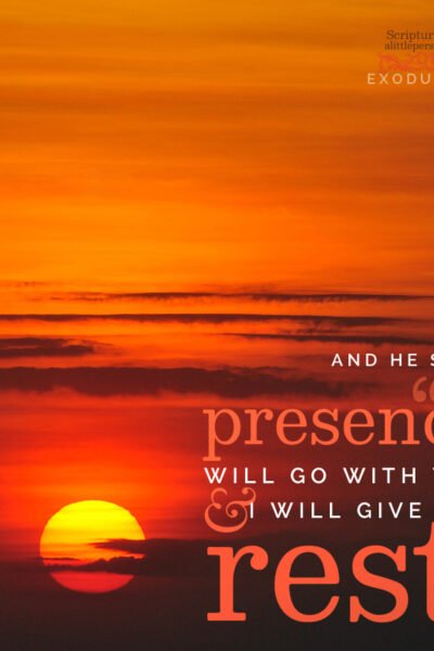 Exo 33:14 | Scripture Pictures @ alittleperspective.com