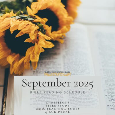 September 2025 Bible Reading Schedule