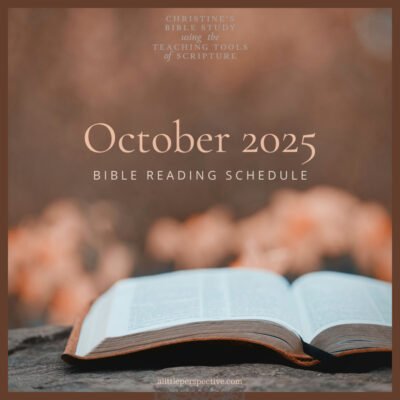 October 2025 Bible Reading Schedule