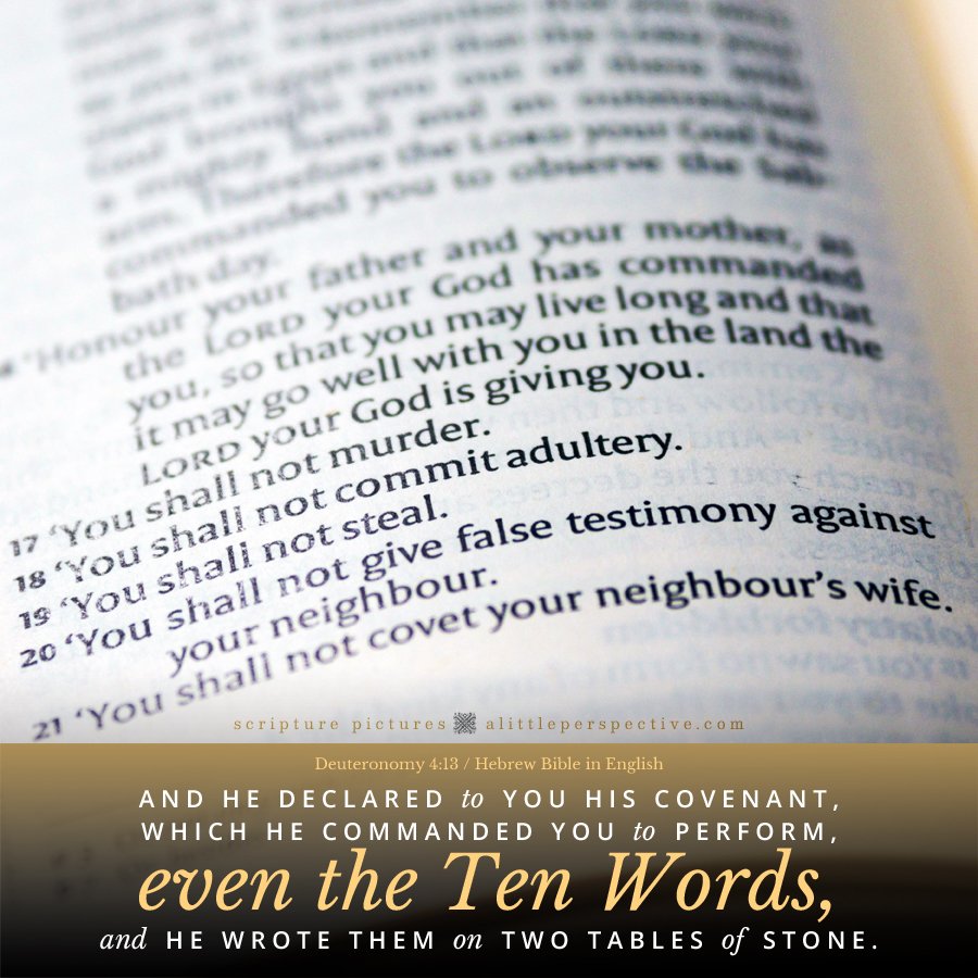 Deu 4:13 | Scripture Pictures @ alittleperspective.com