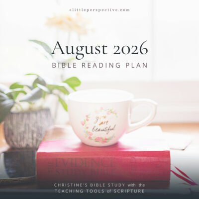 August 2026 Bible Reading Plan | Christine's Bible Study @ alittleperspective.com