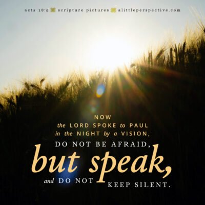Acts 18:9 } Scripture Pictures @ alittleperspective.com
