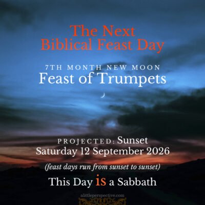 Projected Feast of Trumpets | alittleperspective.com