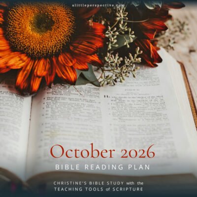 Oct 2026 Bible Reading Plan | Christine's Bible Study @ alittleperspective.com